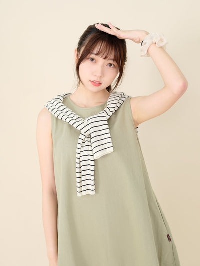 Essential A-Line Sleeveless Mini Dress - DAG-DD9145-22SageF - Matcha Green - F - D'ZAGE Designs