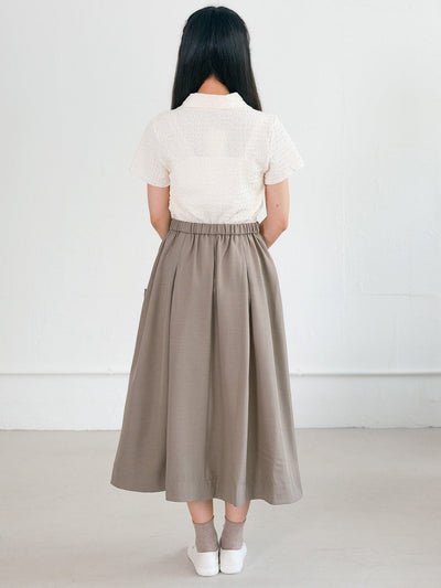 Tilda Textured Open Collar Top - DAG-G-220140IvoryF - Mochi Ivory - F - D'ZAGE Designs