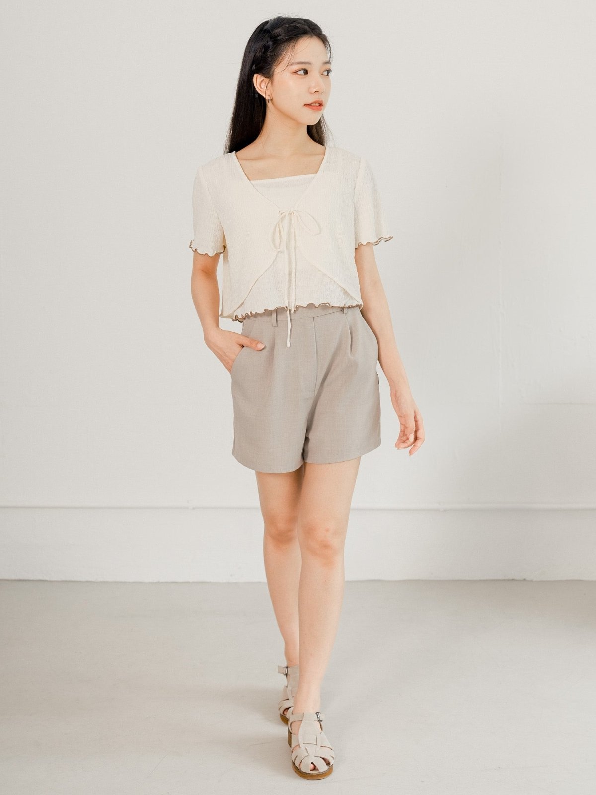 Pye Pleat Tailored Shorts - DAG-DD9470-23BabyBlueS - Baby Blue - S - D'ZAGE Designs