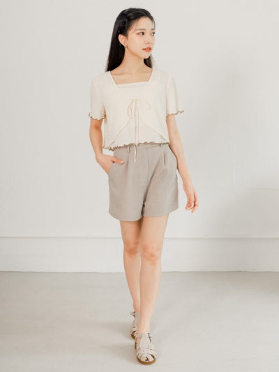 Pye Pleat Tailored Shorts - DAG-DD9470-23BabyBlueS - Baby Blue - S - D'ZAGE Designs