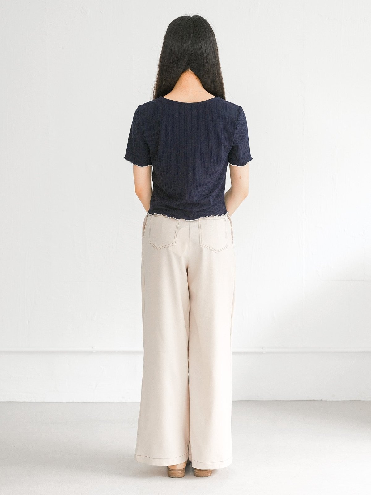 Montie Belted Wide Leg Pants - DAG-G-220157KhakiS - Khaki Beige - S - D'ZAGE Designs