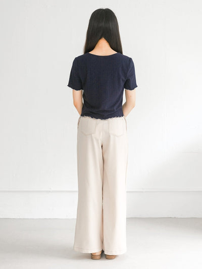 Montie Belted Wide Leg Pants - DAG-G-220157KhakiS - Khaki Beige - S - D'ZAGE Designs
