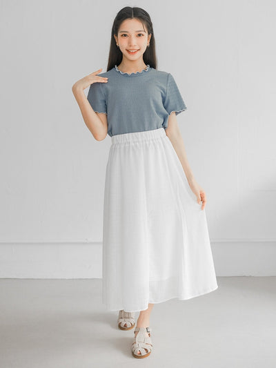 Chloe Checker Patterned Skirt - DAG-DD0191-23IvoryPlaidF - White - F - D'ZAGE Designs