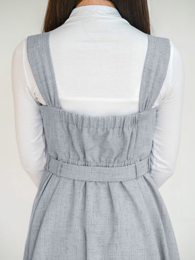 Colleen Contrast Button Mini Dress - DAG-DD0102-23LightblueS - Baby Blue - S - D'ZAGE Designs