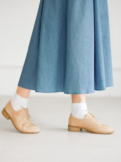 Tish Strap Midi Skirt - DAG-DD0336-23LightDenimS - Light Denim - S - D'ZAGE Designs