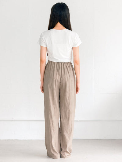 Velia Pleated Wide Leg Trousers - DAG-G-220177KhakiF - Khaki - F - D'ZAGE Designs
