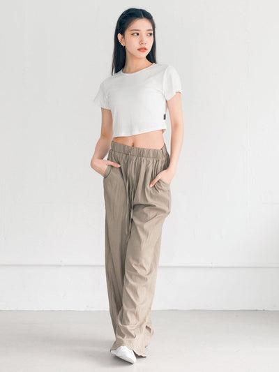 Velia Pleated Wide Leg Trousers - DAG-G-220177KhakiF - Khaki - F - D'ZAGE Designs