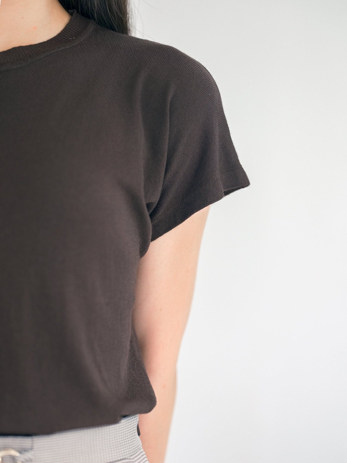 Neva Funnel Neck Knit Tee - DAG-G-220164BrownieF - Brownie - F - D'ZAGE Designs