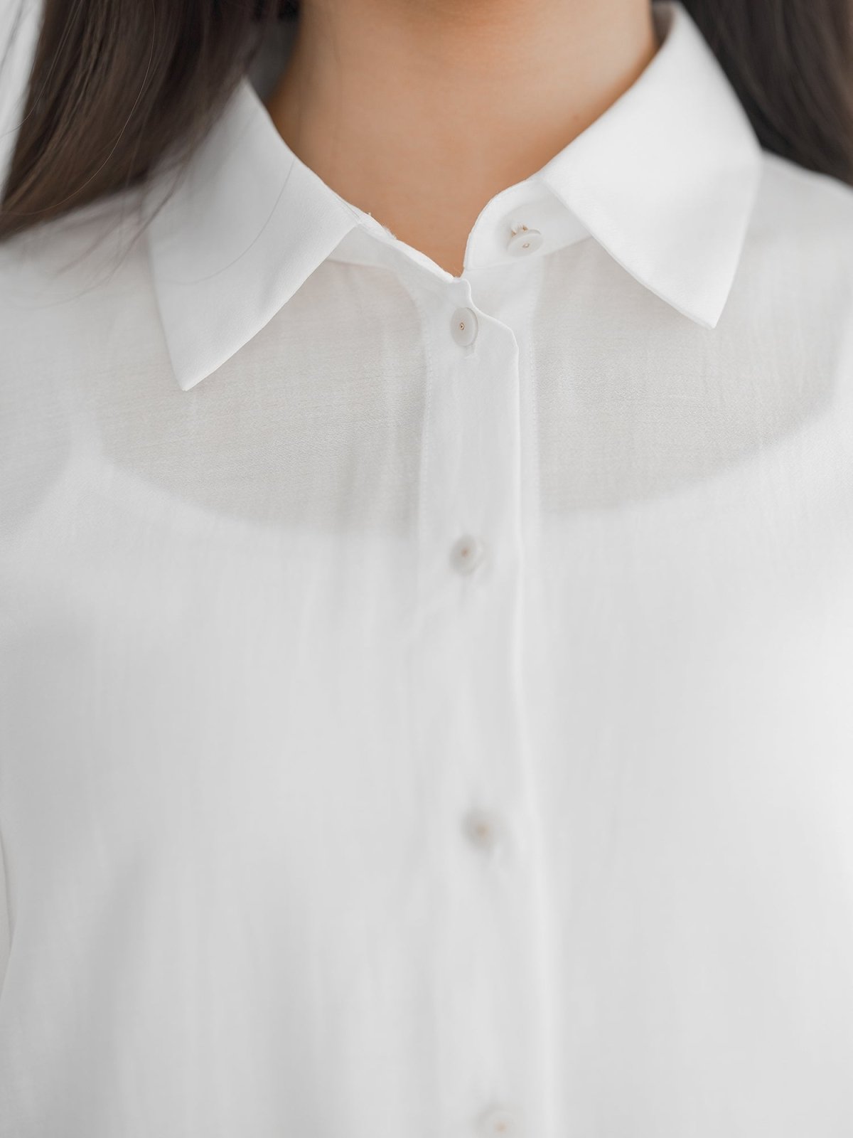 Avery Puff Sleeve Chiffon Shirt - DAG-G-220156WHITES - White - F - D'ZAGE Designs