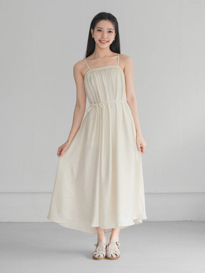 Levine Camisole Flare Dress - DAG-G-220130IvoryF - Mochi Ivory - F - D'ZAGE Designs