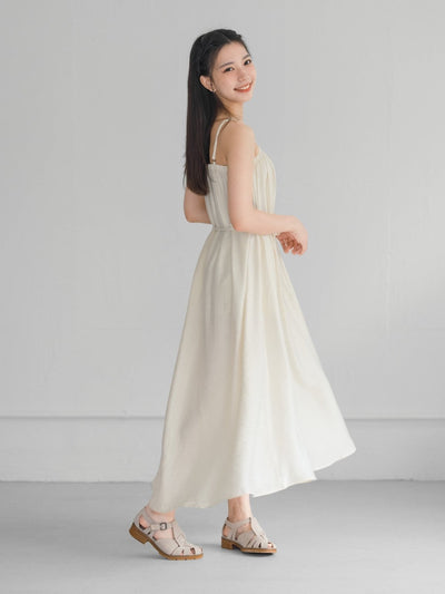 Levine Camisole Flare Dress - DAG-G-220130IvoryF - Mochi Ivory - F - D'ZAGE Designs