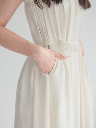 Levine Camisole Flare Dress - DAG-G-220130IvoryF - Mochi Ivory - F - D'ZAGE Designs
