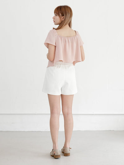 Gwen Chiffon Pleated Top - DAG-DD0826-23DustyPinkS - Dusty Pink - S - D'ZAGE Designs