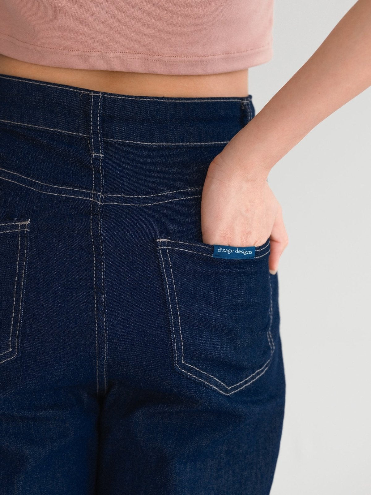 Delilah Unwashed Denim Jeans - DAG-G-220181BlueS - Denim - S - D'ZAGE Designs