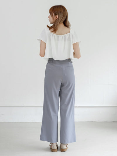 Gwen Chiffon Pleated Top - DAG-DD0826-23WhiteS - White - S - D'ZAGE Designs