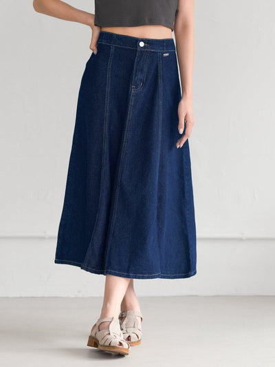 Fiore Flare Hem Denim Skirt - DAG-G-220178NavyDenimS - Denim - S - D'ZAGE Designs