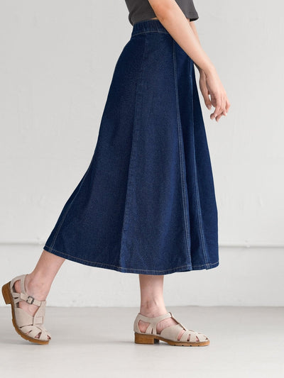 Fiore Flare Hem Denim Skirt - DAG-G-220178NavyDenimS - Denim - S - D'ZAGE Designs