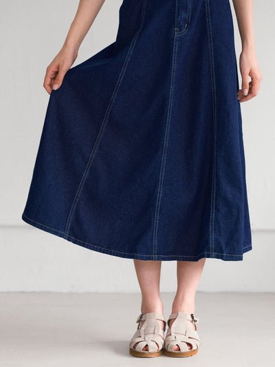 Fiore Flare Hem Denim Skirt - DAG-G-220178NavyDenimS - Denim - S - D'ZAGE Designs