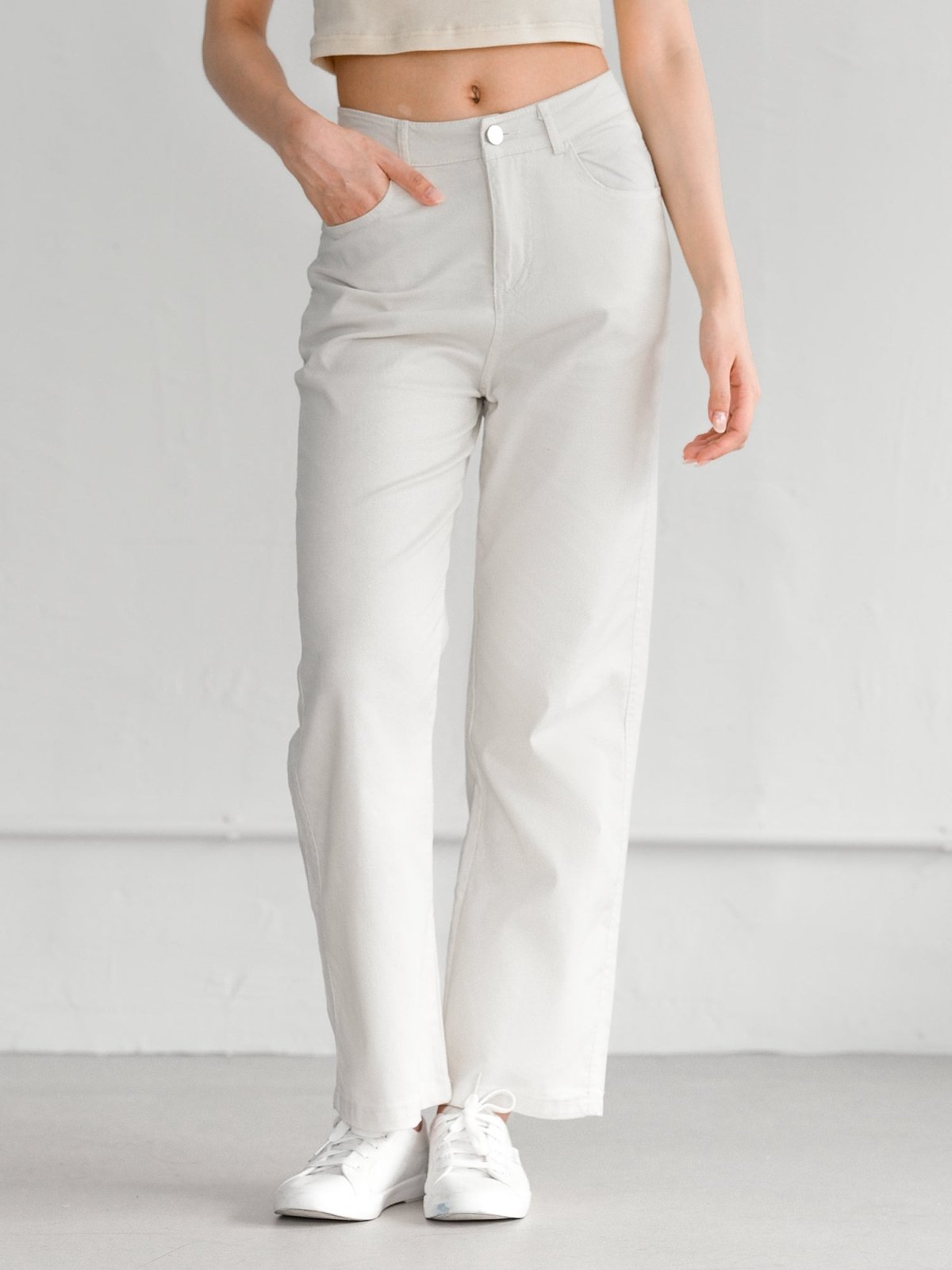 Deva Daily White Trousers - DAG-G-220180IvoryS - Mochi Ivory - S - D'ZAGE Designs