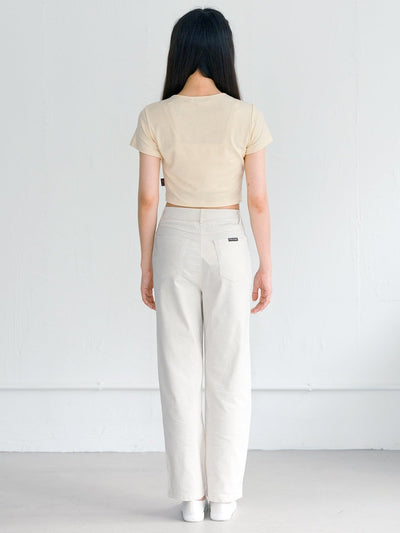 Everyday Stretchy Crop Tee (7 Colours) - DAG-DD0407-23PeachyYellowS - Peachy Yellow - S - D'ZAGE Designs