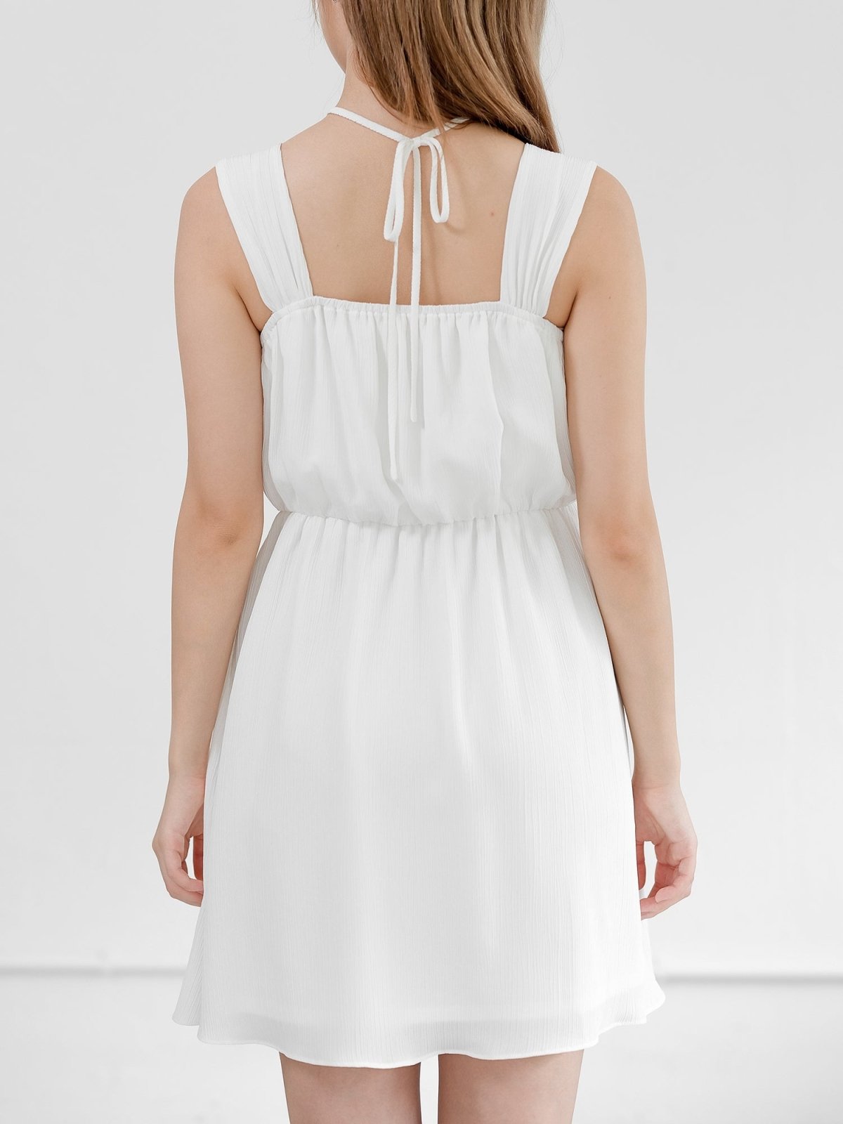 Juliet Halterneck Mini Dress - DAG-DD0836-23WhiteS - White - S - D'ZAGE Designs