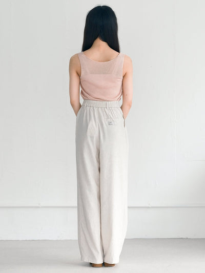 Brook [Extra Comfy] Sleeveless Knit Top - DAG-G-220175PinkF - Pink - F - D'ZAGE Designs