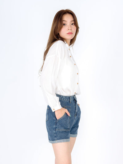 High Waisted Denim Short - DAG-8-9582-22-LightDenimS - Denim - S - D'ZAGE Designs