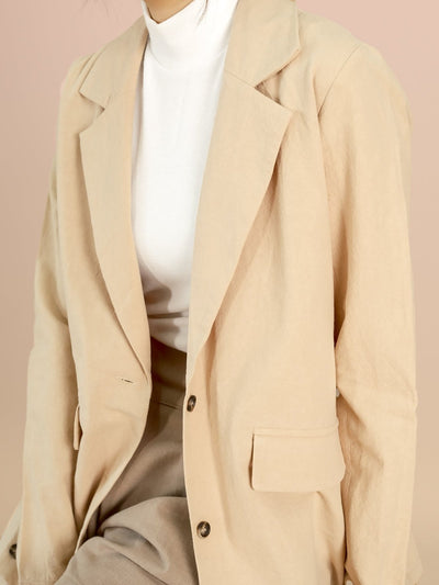 Essential Blazer CREAM - DAG-DD8794-21CreamS - Beige - S - D'ZAGE Designs