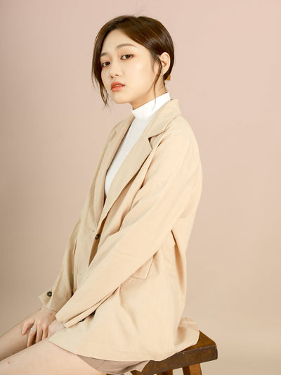 Essential Blazer CREAM - DAG-DD8794-21CreamS - Beige - S - D'ZAGE Designs