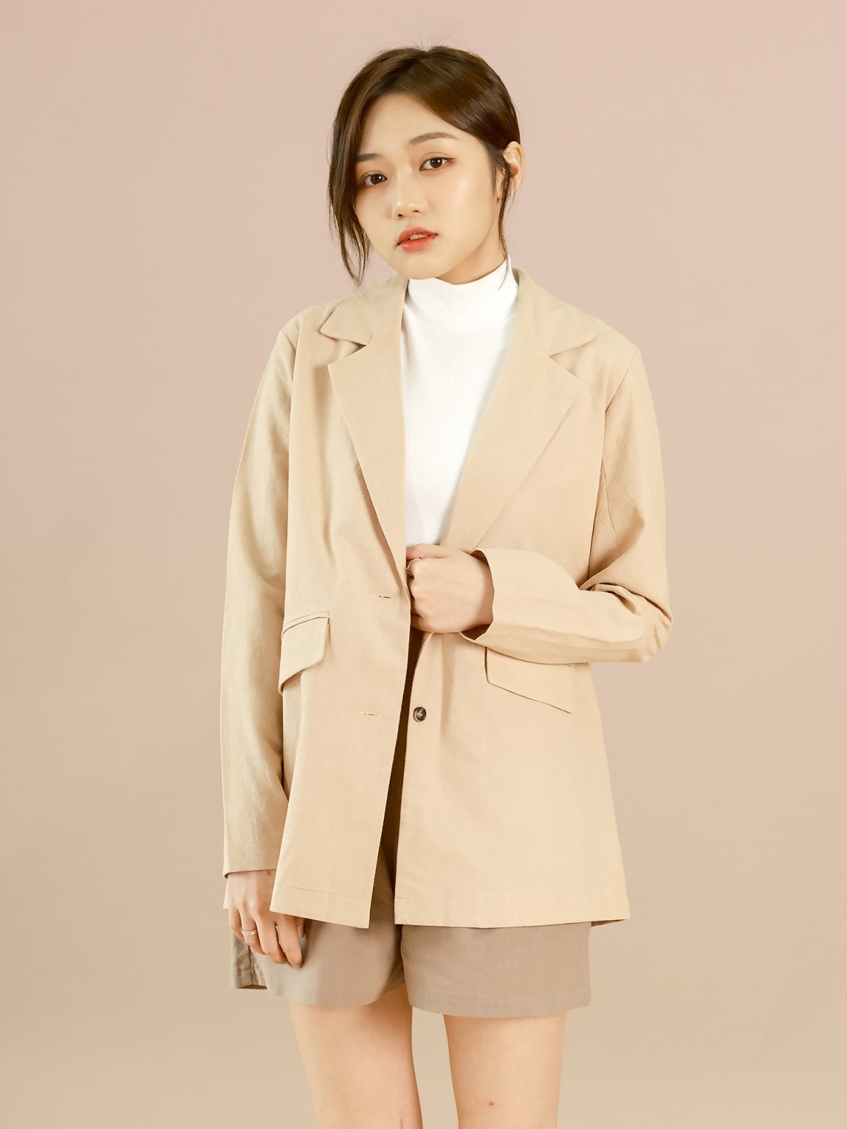 Essential Blazer CREAM - DAG-DD8794-21CreamS - Beige - S - D'ZAGE Designs