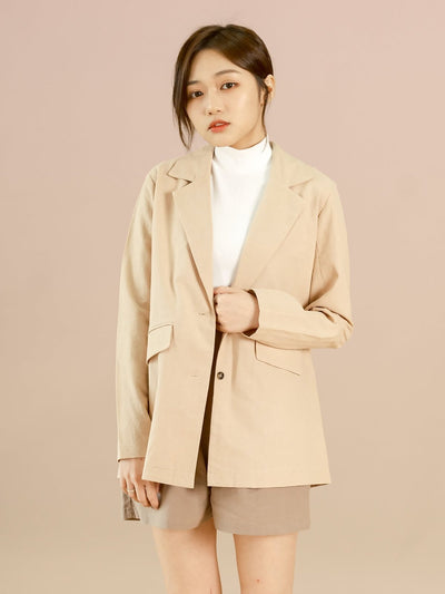 Essential Blazer CREAM - DAG-DD8794-21CreamS - Beige - S - D'ZAGE Designs