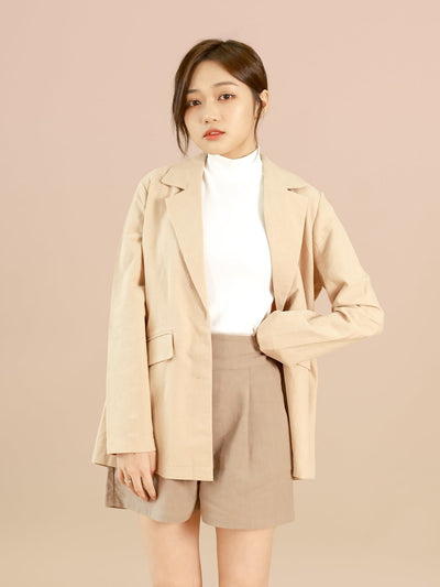 Essential Blazer CREAM - DAG-DD8794-21CreamS - Beige - S - D'ZAGE Designs