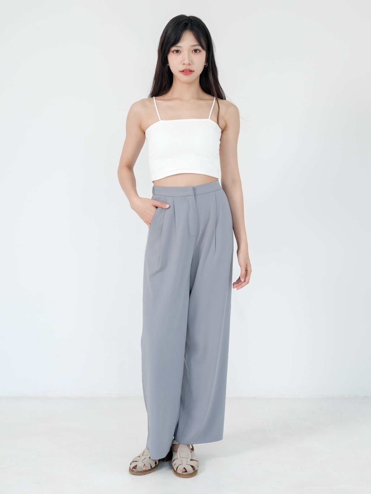 Kristen Basic Crop Bra Top ( 4 Colours ) - DAG-G-220196WhiteF - White - F - D'ZAGE Designs