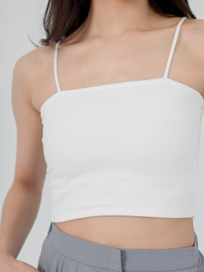 Kristen Basic Crop Bra Top ( 4 Colours ) - DAG-G-220196WhiteF - White - F - D'ZAGE Designs