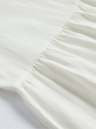 Layla Gathered Maxi Dress - DAG-DD9336-22MochiIvoryF - Mochi Ivory - F - D'ZAGE Designs