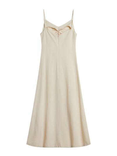 Lowri Ruched Front Cami Dress ALMOND CREAM - DAG-DD9472-22AlmondCreamF - Almond Cream - F - D'ZAGE Designs