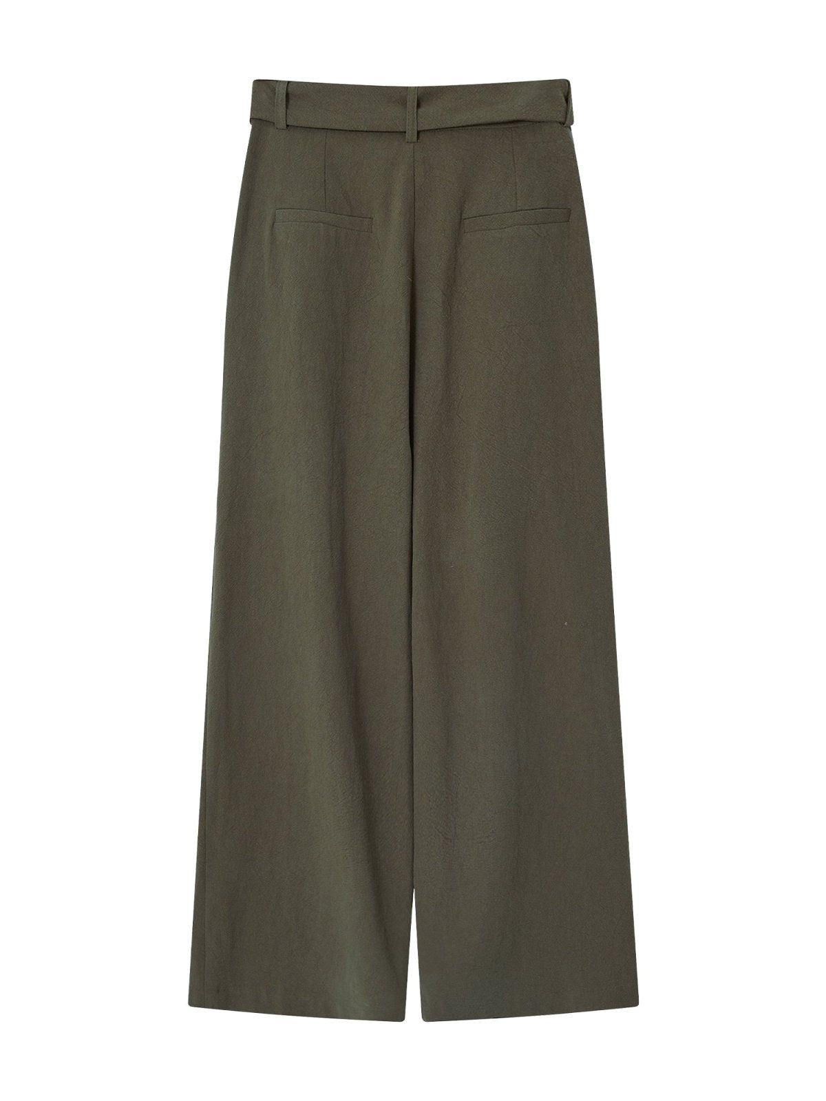 Belted Wide Leg Pants FOREST - DAG-DD8811-21ForestS - Matcha Green - S - D'ZAGE Designs