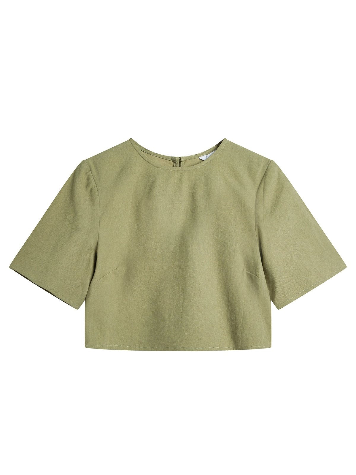 Ann Crew Neck Crop Top - DAG-DD9467-22SageS - Matcha Green - S - D'ZAGE Designs