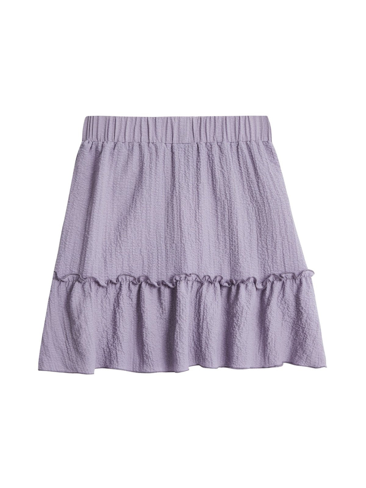 Ruffled Tiered Mini Skirt Lilac - DAG-DD8666-21DustyLilacF - Purple - F - D'zage Designs