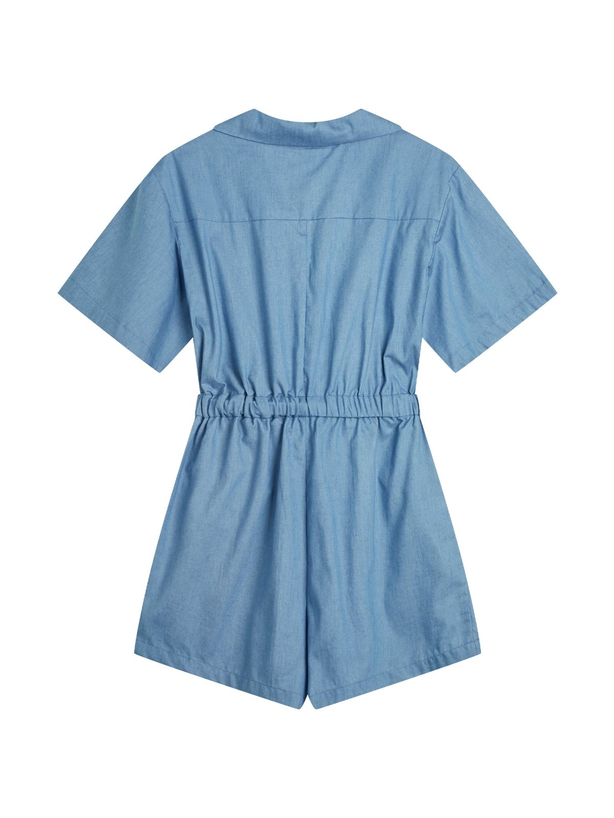 Hanna Classic Elasticated Romper DENIM - DAG-DD9340-22LightDenimF - Baby Blue - F - D'ZAGE Designs