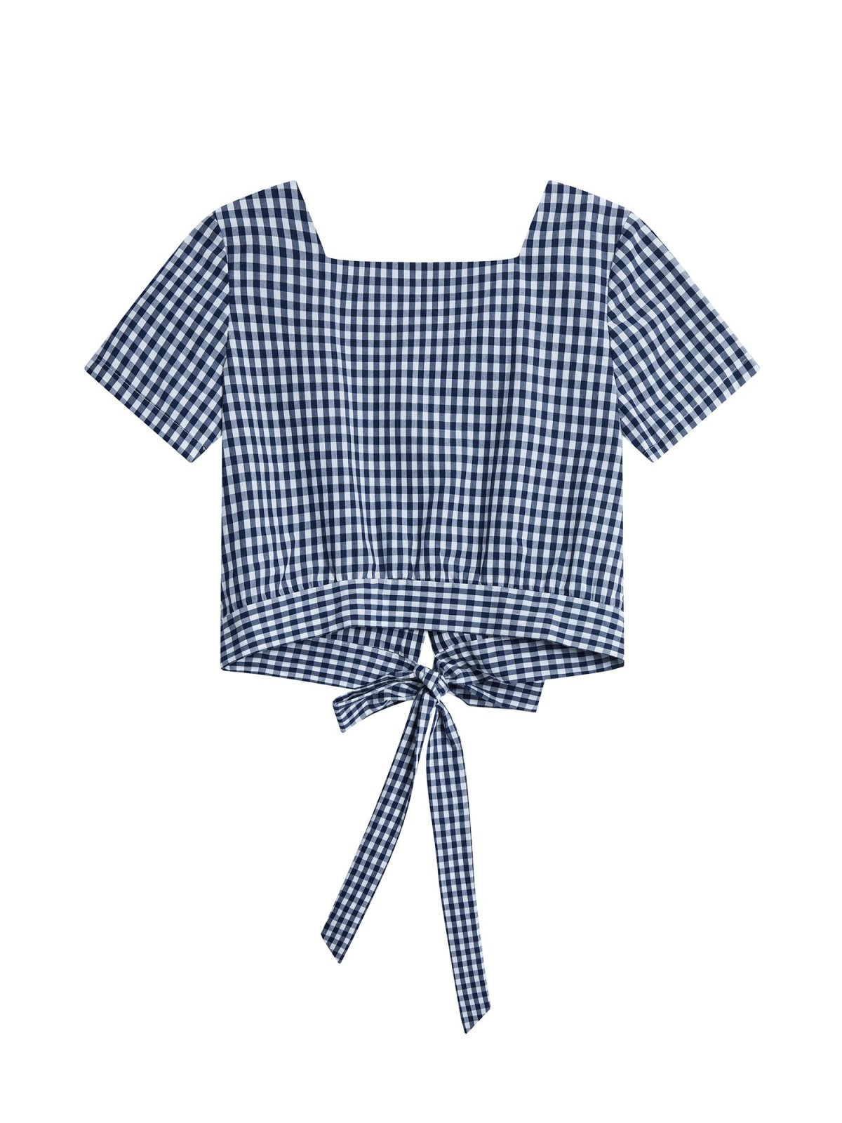 Alise Checkered Two-Way Top Navy - DAG-DD8657-21ClassicNavyS - Blue White Checkers - S - D'ZAGE Designs