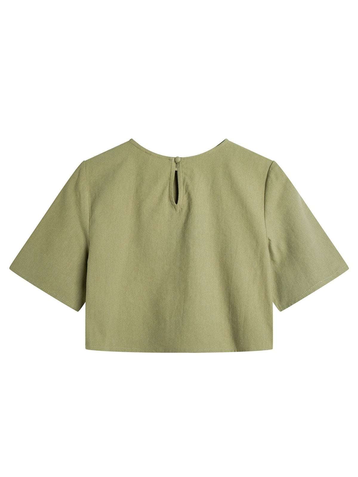 Ann Crew Neck Crop Top - DAG-DD9467-22SageS - Matcha Green - S - D'ZAGE Designs