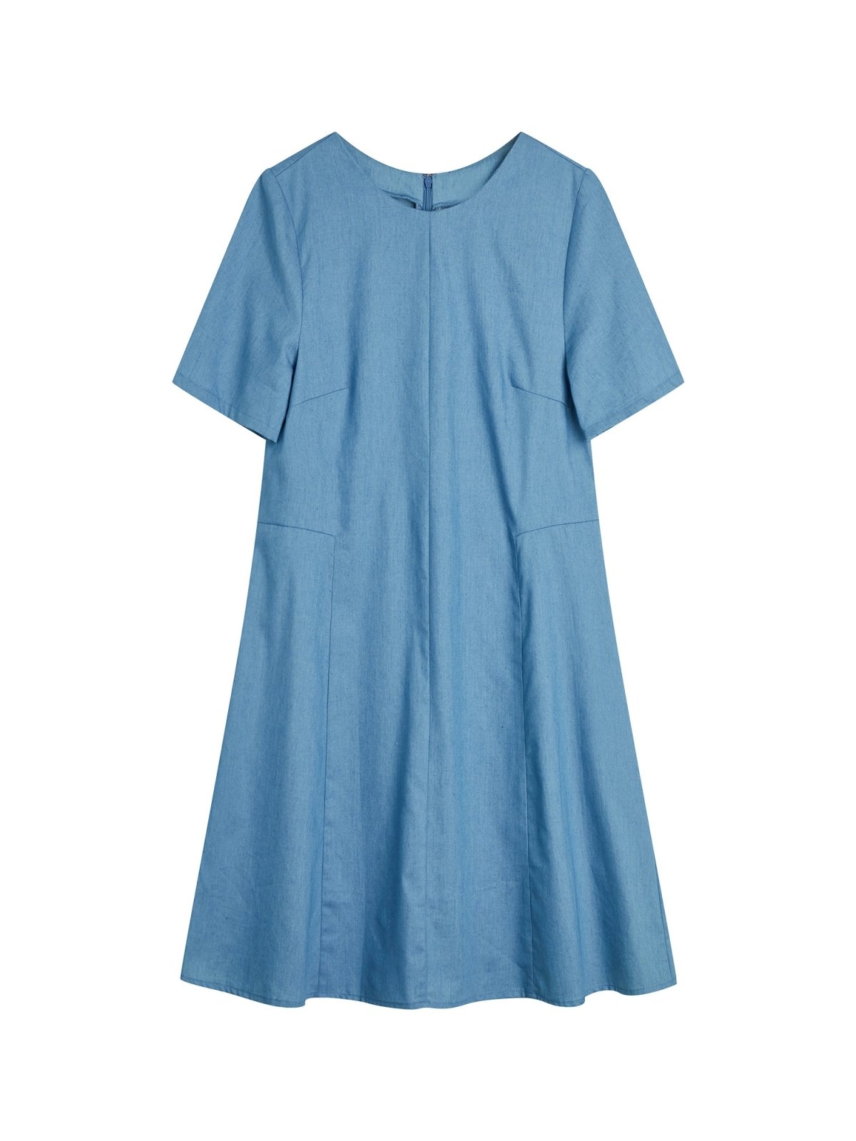 Penelope Panelled Mini Dress - DAG-DD9337-22LightDenimF - Baby Blue - F - D'ZAGE Designs