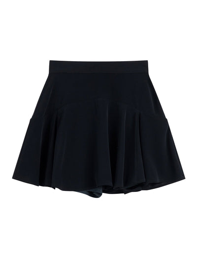 Ruffled mini skirt (Underskirt Inside) - DAG-DD7851-21BlackS - Black - S - D'ZAGE Designs
