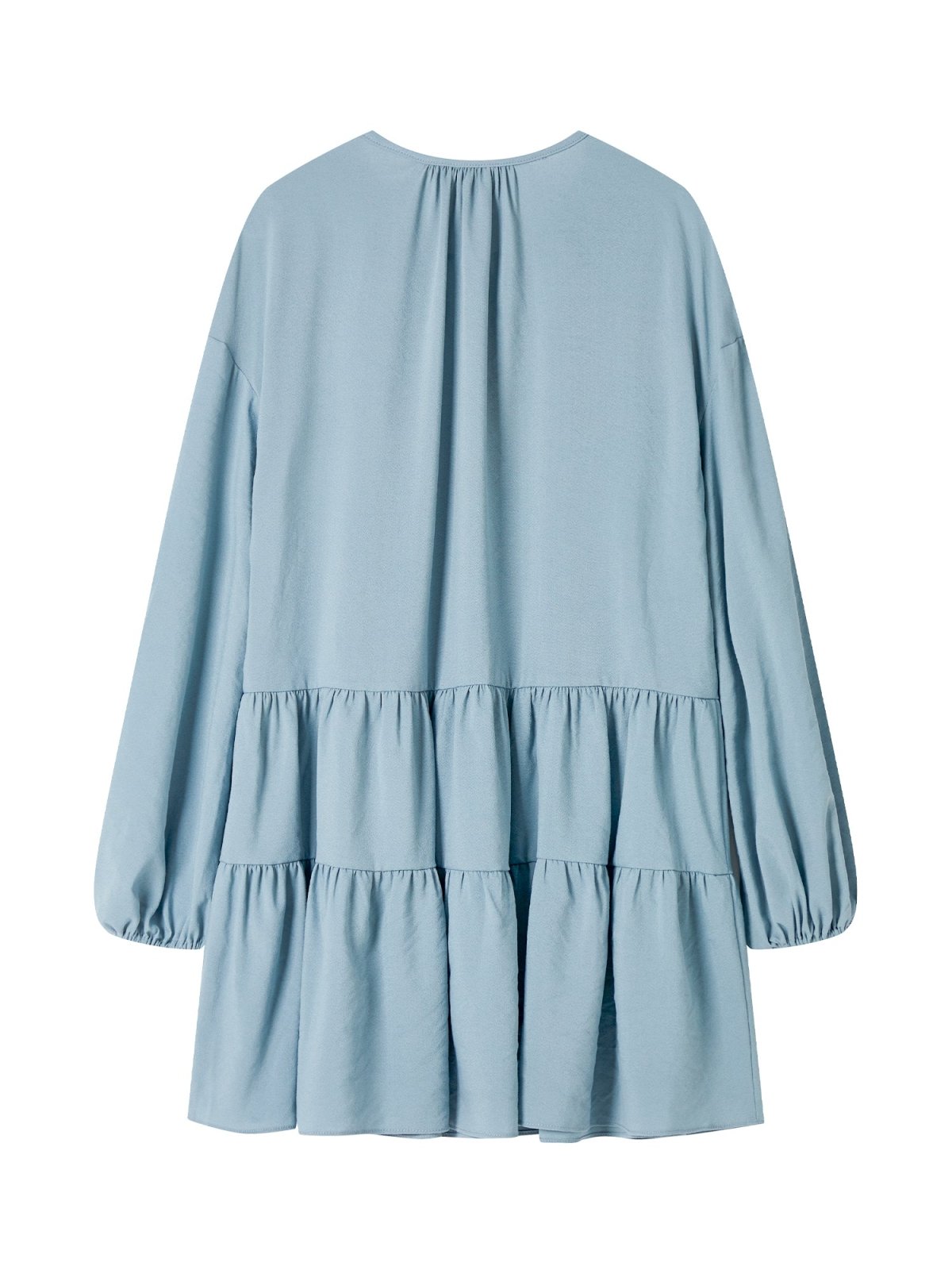 Blouson Sleeve Mini Dress CLOUD - DAG-DD8724-21CloudS - Baby Blue - S - D'ZAGE Designs