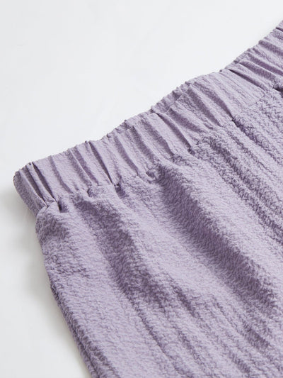 Ruffled Tiered Mini Skirt Lilac - DAG-DD8666-21DustyLilacF - Purple - F - D'ZAGE Designs