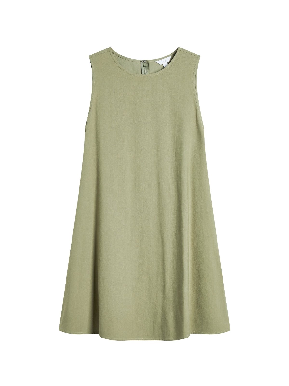 Essential A-Line Sleeveless Mini Dress - DAG-DD9145-22SageF - Matcha Green - F - D'ZAGE Designs