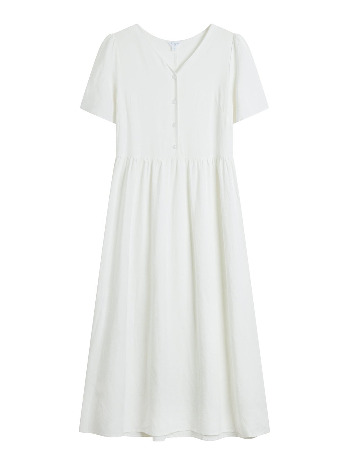 Layla Gathered Maxi Dress - DAG-DD9336-22MochiIvoryF - Mochi Ivory - F - D'ZAGE Designs