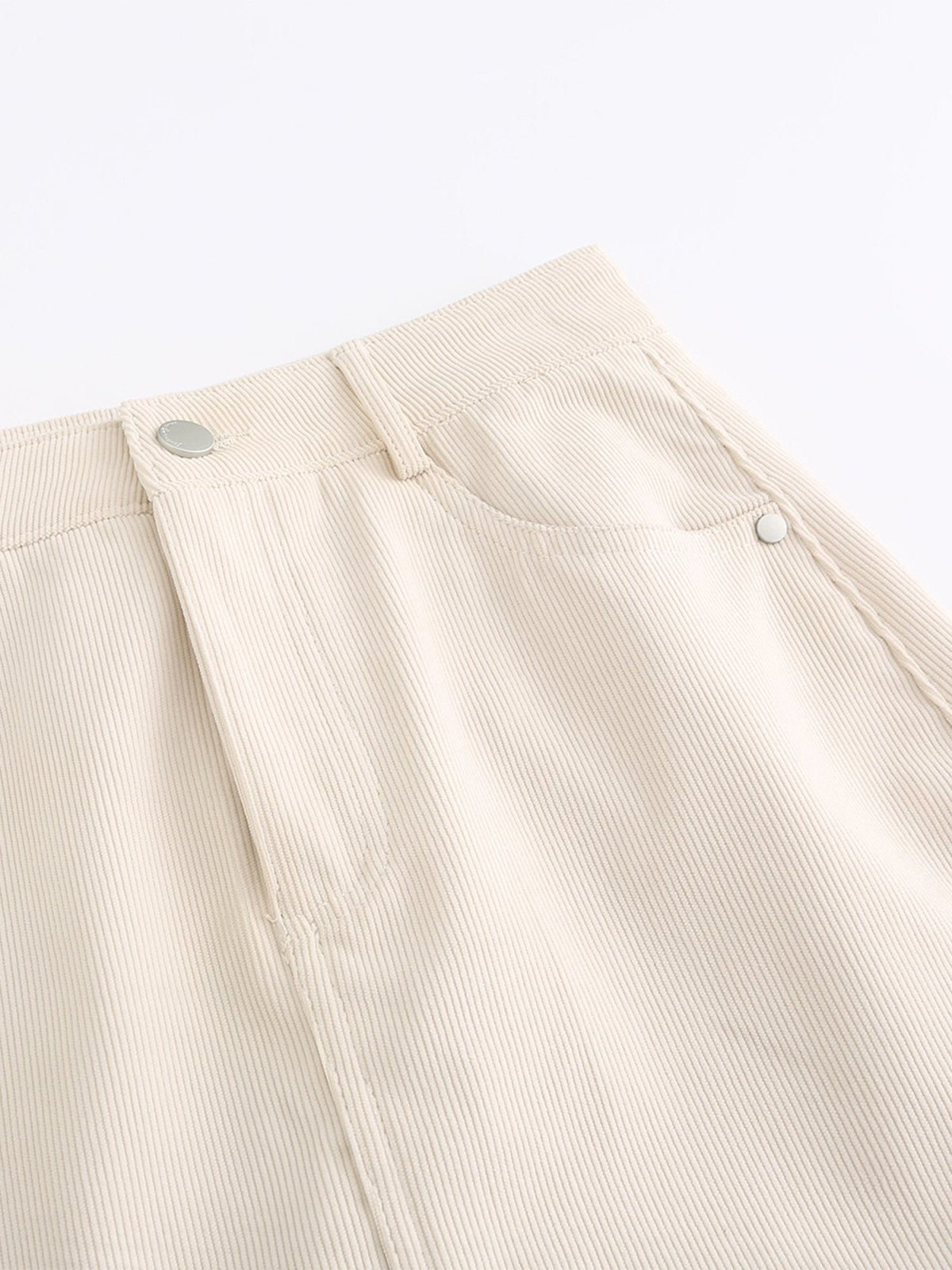 Reese Corduroy Mini Skirt - DAG-G-9854-22AlmondS - Mochi Ivory - S - D'ZAGE Designs