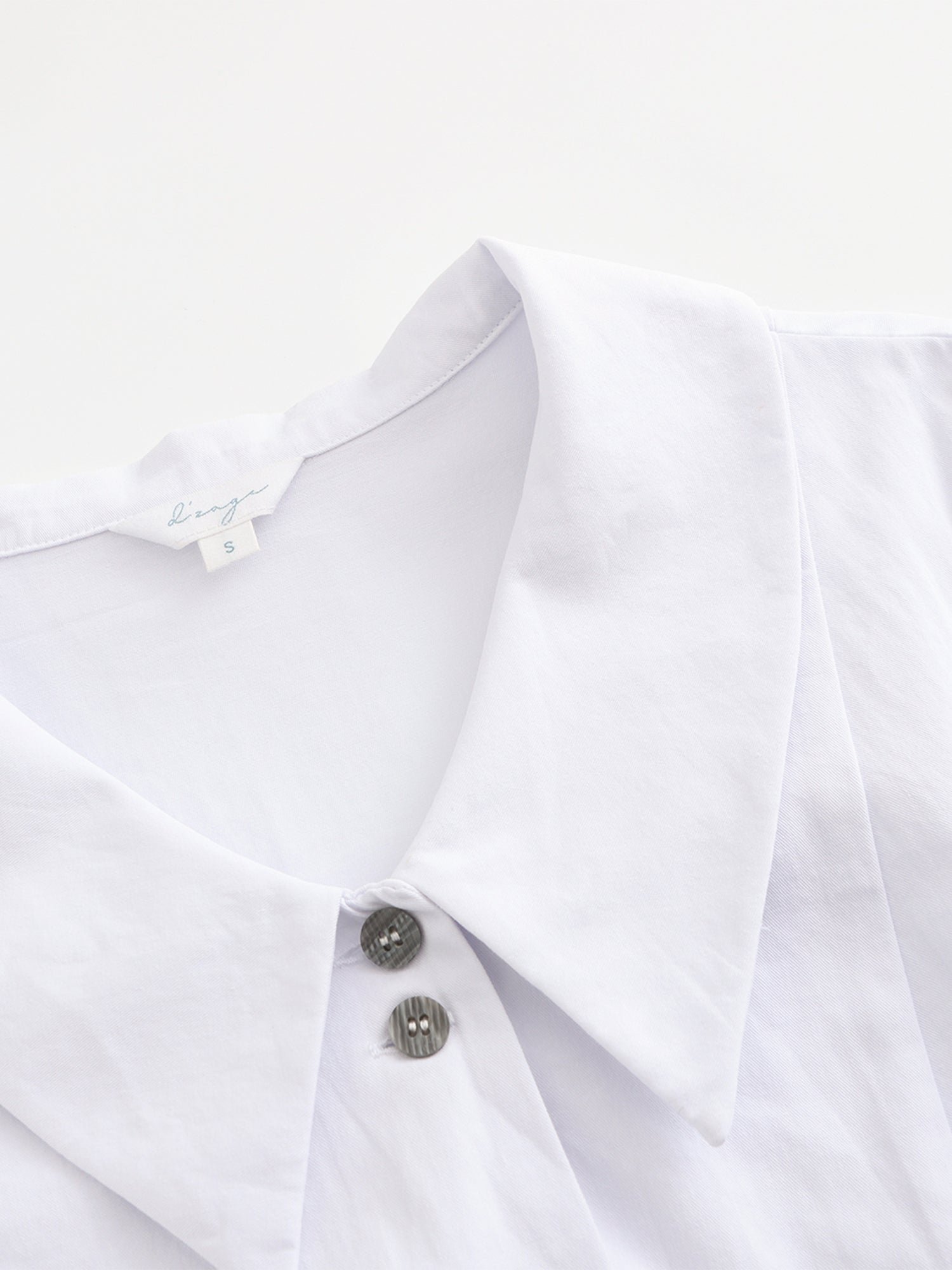 Pearl Double Button Crop Shirt*